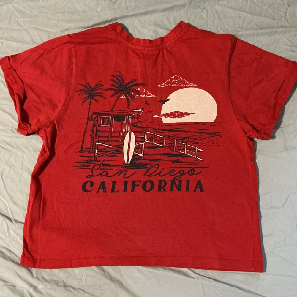 Red San Diego California Graphic Tee